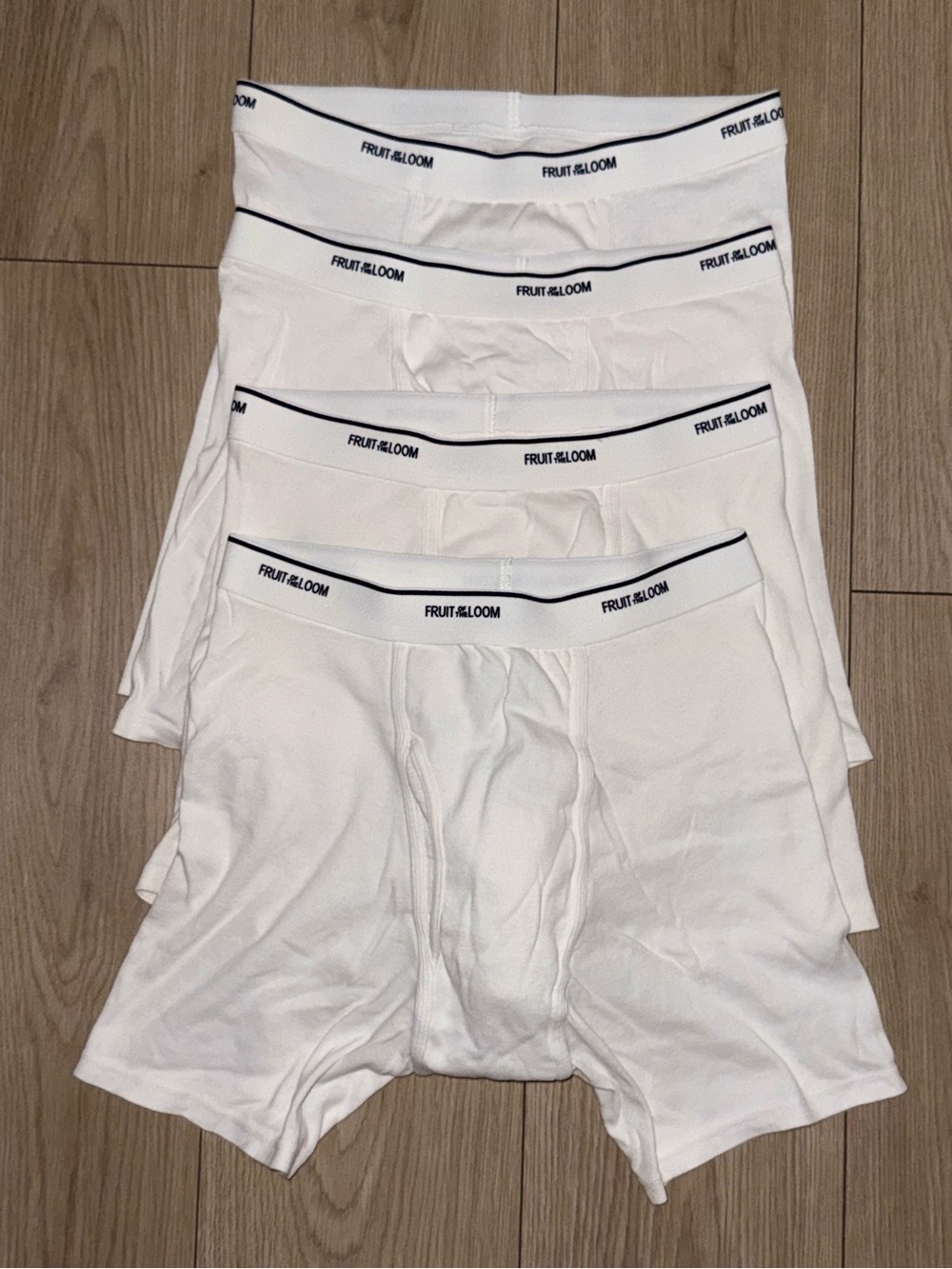 Fruit of the Loom Coolzone Mens Large White Boxer Briefs Lot Of 4 NWOT